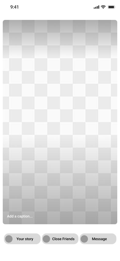 close friends post list view screen redesign mockup